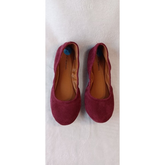 Lucky Brand Burgundy Red Maroon Erin Suede Ballet Flats Size 7.5 M Women’s - Picture 2 of 7